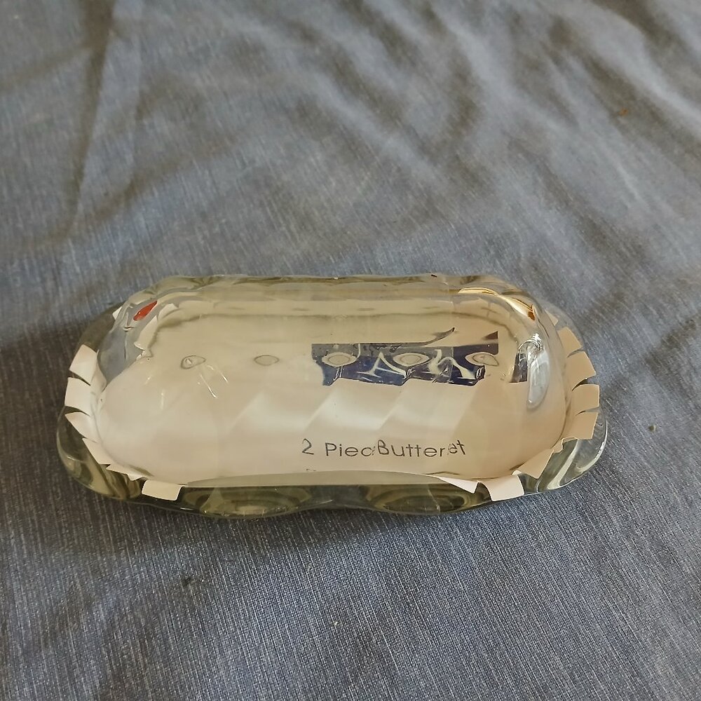 Anchor Hocking 2 Stick butter dish set Glass #86657 New